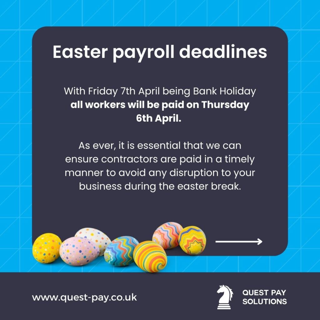 QPS Easter Payroll Deadlines 2
